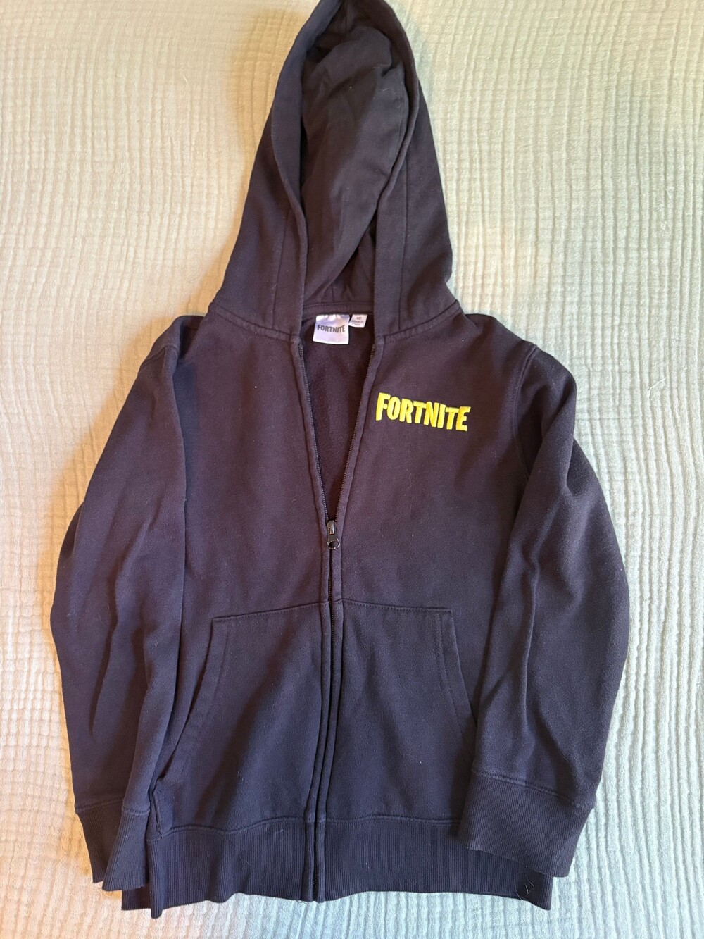 Fortnite Medium Black Cotton Blend Hoodie with Embroidered Logo